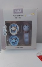 Bibs Pacifier and Clip Set Size 2,6 Months Natural Rubber