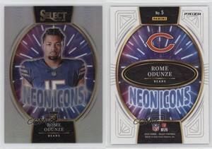 2024 Panini Select Neon Icons Silver Prizm Rome Odunze #5 Rookie RC