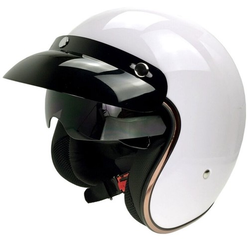 DOT Casco Moto Mezza Faccia Aperta 3/4 Jet Caschi Moto Scooter + Visiera Parasole - Foto 5 di 14
