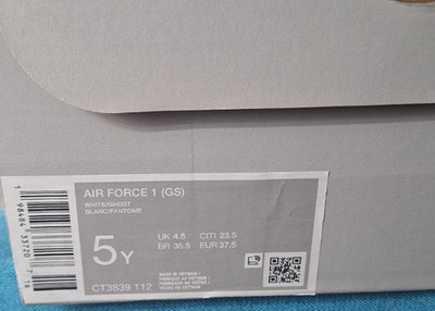 Nike Air Force 1 Low GS White Ghost CT3839-112 Sneaker Gr. 37,5 & 39 NEU OVP AF1