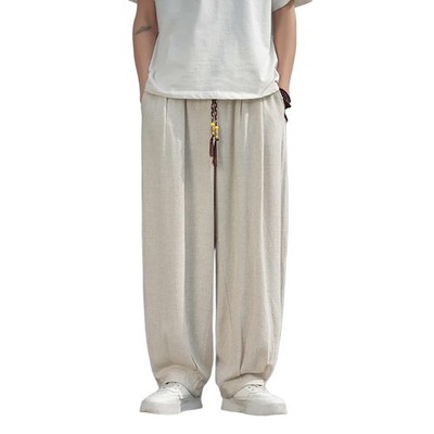 Chinesischer Stil Hose Herren Haremshose Retro weites Bein Hose Nagelneuer Zusta