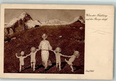 39846267 - 8000 Munich signed Uhl, Josef when spring on the mountains