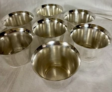 7 Silver Plated Cocktail or Dessert Cups, Great Condition