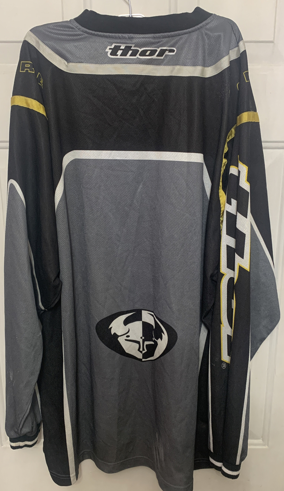 Vintage Thor Motocross Racing Jersey Mens XXL Gray/Yellow/ Black eBay