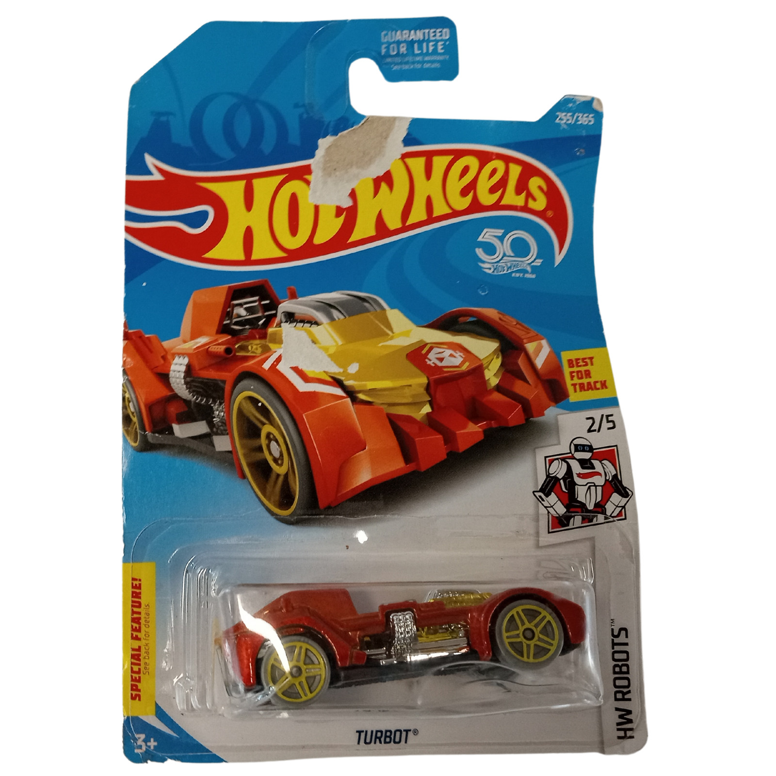Hot Wheels 50th Anniversary Turbot HW Robots 2/5 Die-Cast Car (255/365)