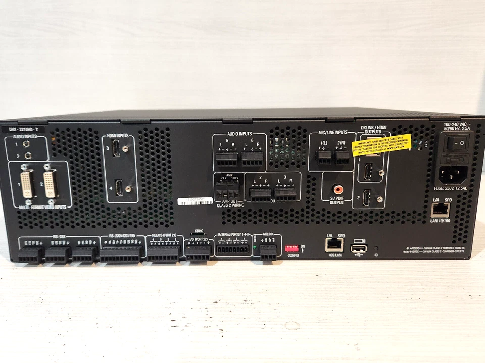 AMX Harmon DVX-2210HD 4x2 Presentation Switcher FG1906-09 75W 70/100V AMP - Image 2 of 4
