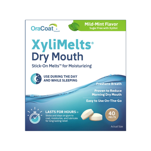 Oracoat Xylimelts Dry Mouth Relief Moisturizing Oral Adhering Discs 40 Count, Mi