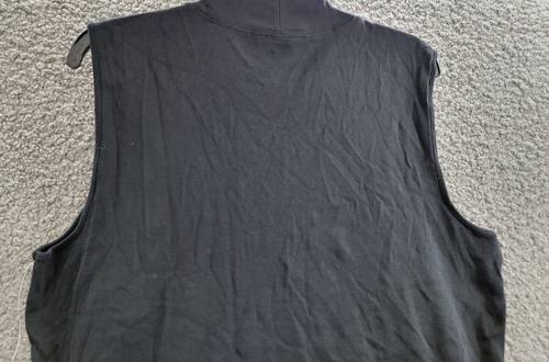 Karen Scott Mock-Neck Tank Top Women's XL Deep Black Solid Sleeveless Pullover - Picture 11 of 14