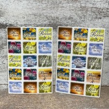 2 Sheets Religious Inspirational Words Faith Bible Stickers 30 COUNTS STICKERS
