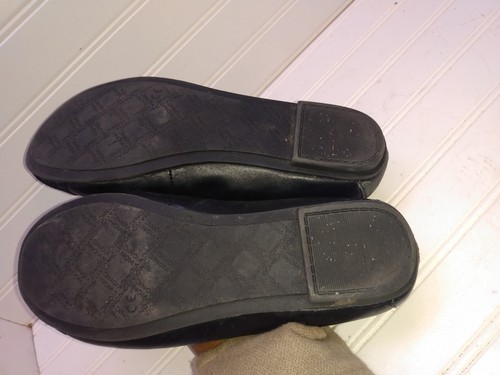 Vionic Black Leather Slip Penny Loafer Ballet Flat Women Cap Toe Shoe 7M38 **see - Picture 4 of 12