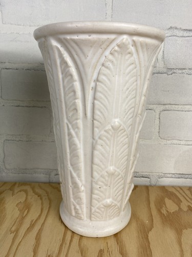 Pair Of Robinson Ransbottom Pottery RRP Art Deco Palm Leaves Vases ~ Real!! - Picture 10 of 24