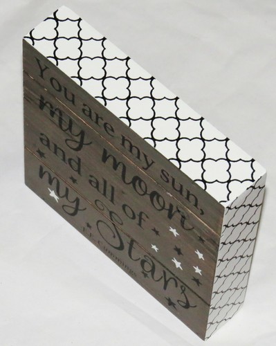 EE Cummings Wall Art Box NEW Quote You Are My Sun Moon and All Of My Stars E. E. - Picture 10 of 12
