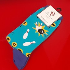 Socksmith Women's Novelty Crew Socks WNC574-BGB Spare Time Bright Blue