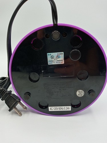 Disney Tinkerbell Lamp Motion Night Light Purple Table Rabbit Tanaka VTG 2003 - Picture 6 of 10
