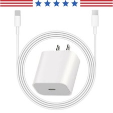 For iPhone 14 13 12 11 XR X 8 7 Fast Charger PD 20W Power Adapter Charging Cable