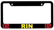 Rin Black METAL License Plate Frame Auto Vocaloid