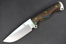 Busse Custom Son of Badger SOB .17" Satin INFI Blade, Full Blue/Brown Curly Oak