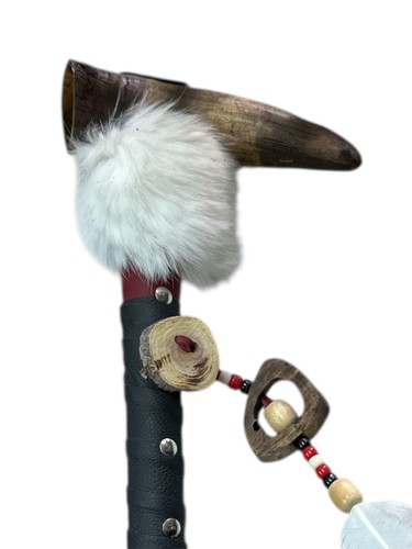 HANDMADE SOUTHWEST HORN PIPE , NON - SMOKABLE ,HOME DECOR , DECORATION ONLY , 1 - Picture 2 of 5