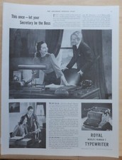 1941 magazine ad for Royal Typewriters - Let secretary be your boss this once thumbnail