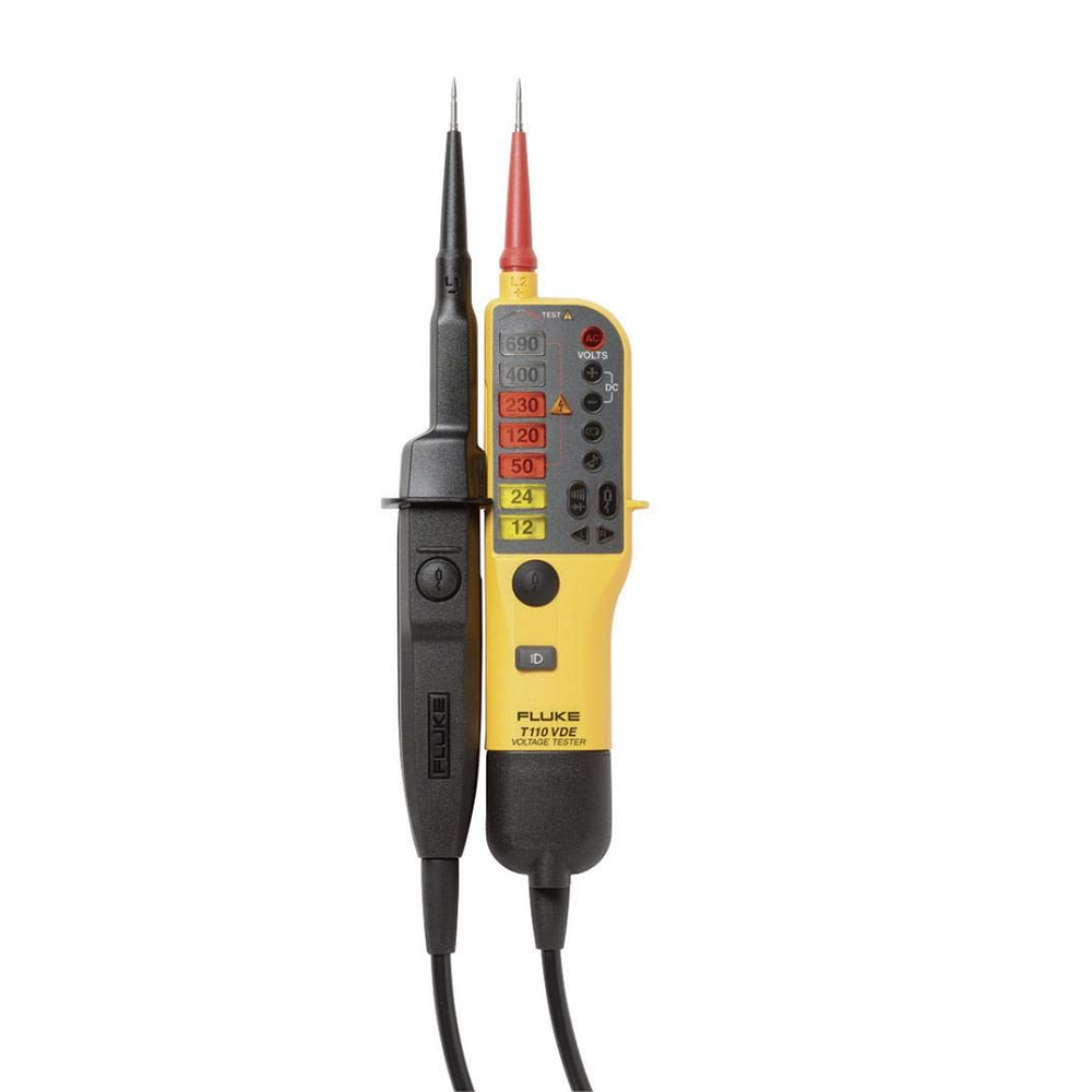 Fluke T110 Voltage & Continuity Tester - Two-Pole - Switchable Load - 4016950