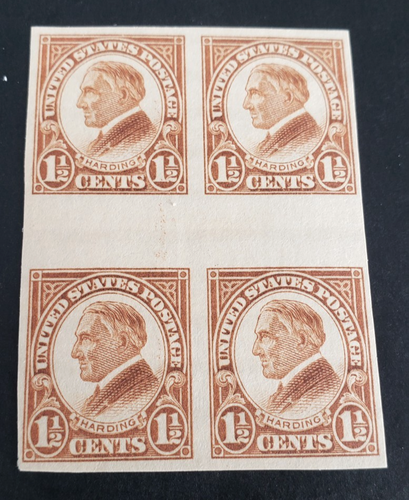US# 631 Hardin $01..5 centavos, par Imperf, Horizon. Canal entre bloque como nuevo NH - Imagen 1 de 3