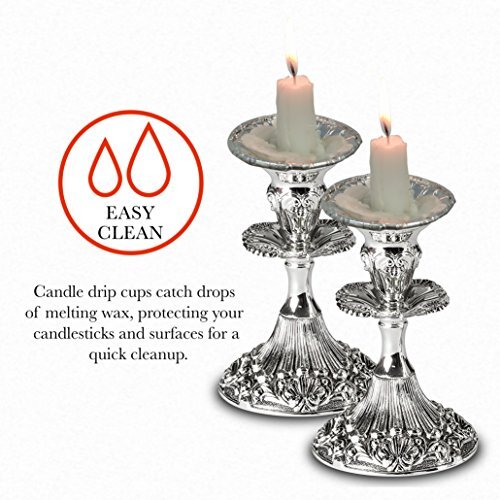 50 Pack Heavy Disposable Aluminum Foil Candle Holder, Drip Cup Bobeches