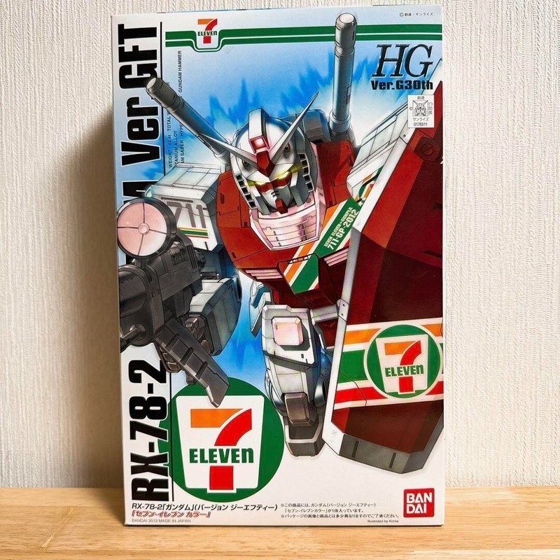 HG 1/144 RX-78-2 Gundam G30th Ver. GFT 7-Eleven Color  from japan
