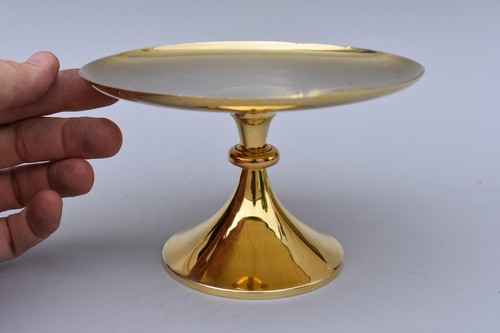 Antiguo pedestal de plata de ley patena, todo de ley, chapado en oro (CU141) - Imagen 3 de 14