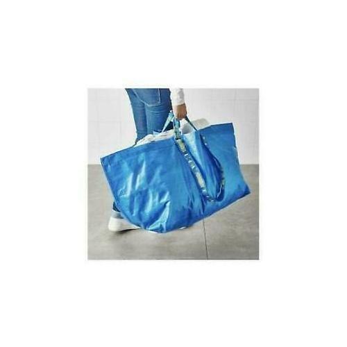 BUY 1 GET 1 FREE ! IKEA FRAKTA LARGE BLUE REUSABLE CARRIER BAG 71L LAUNDRY bags - Picture 2 of 4