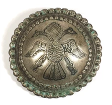 = 17th/18th C. Austria Habsburg Empire Silver Belt Buckle, Double-Headed Eagle