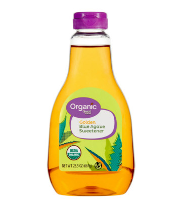 Great Value Organic Golden Blue Agave Sweetener, Sugar Substitute, Shelf-Stable,