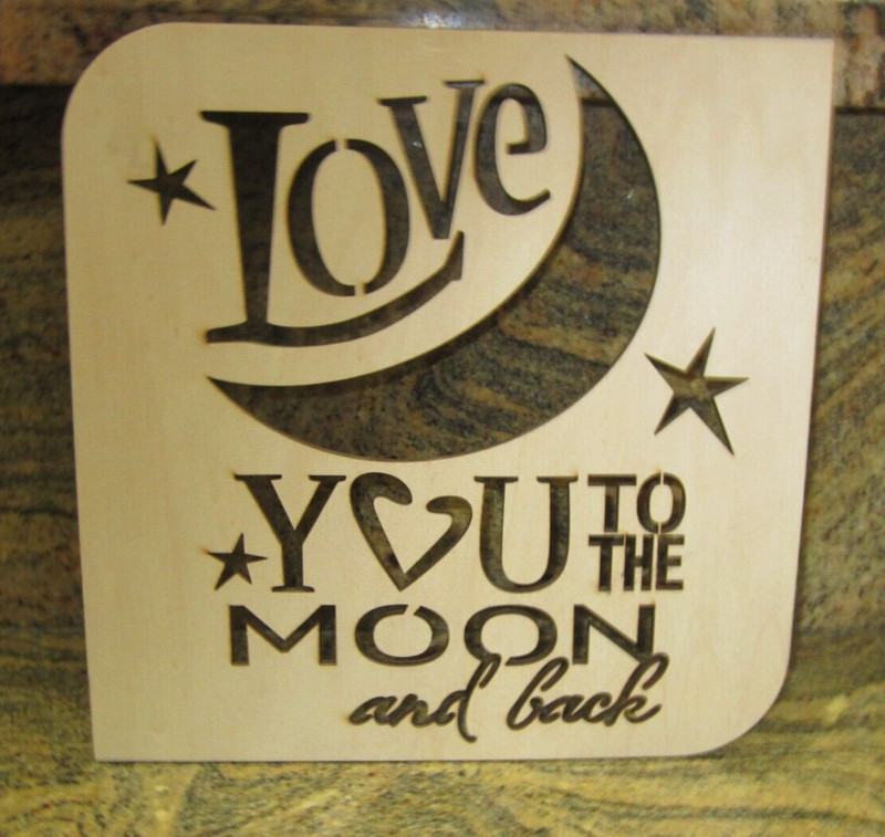 New Love You to the Moon and Back, Star/Moon Decor, Wood Love Sign, Wall Plaque