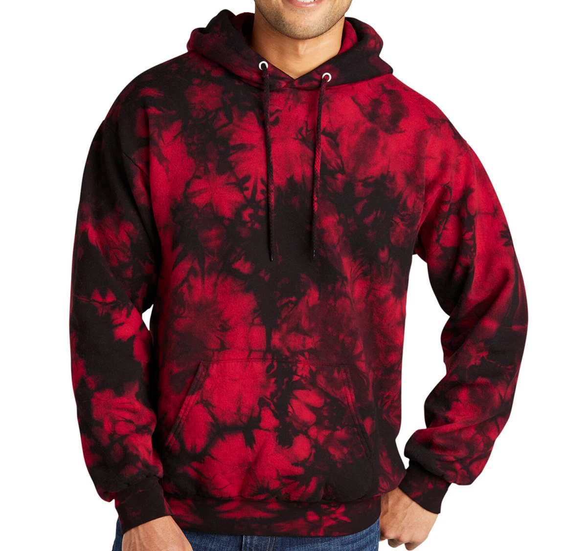 9 Crowns Men s Tie Dye Long Sleeve Pullover Hoodie