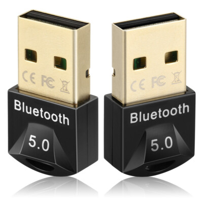 Upgraded 5.0 Bluetooth Receiver Transfer USB Dongle Gold Plated for Laptop PC