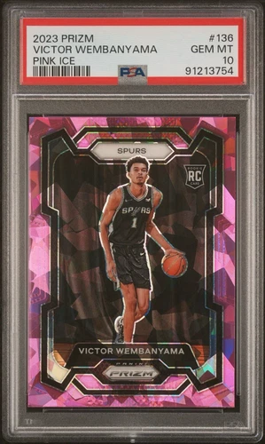 2023 Panini Prizm - Pink Ice Rookie #136 Victor Wembanyama RC PSA 10