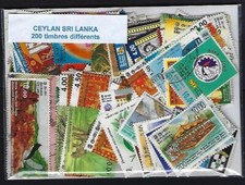 Ceylan - Ceylon et Sri Lanka 200 timbres différents oblitérés