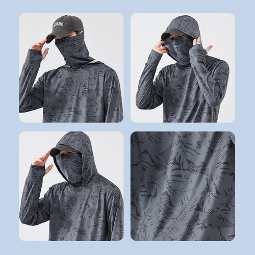 Outdoor Sunscreen Clothing Fishing Clothing Summer Ultra-Thin Cover-Up Ice Silk - Picture 4 of 12