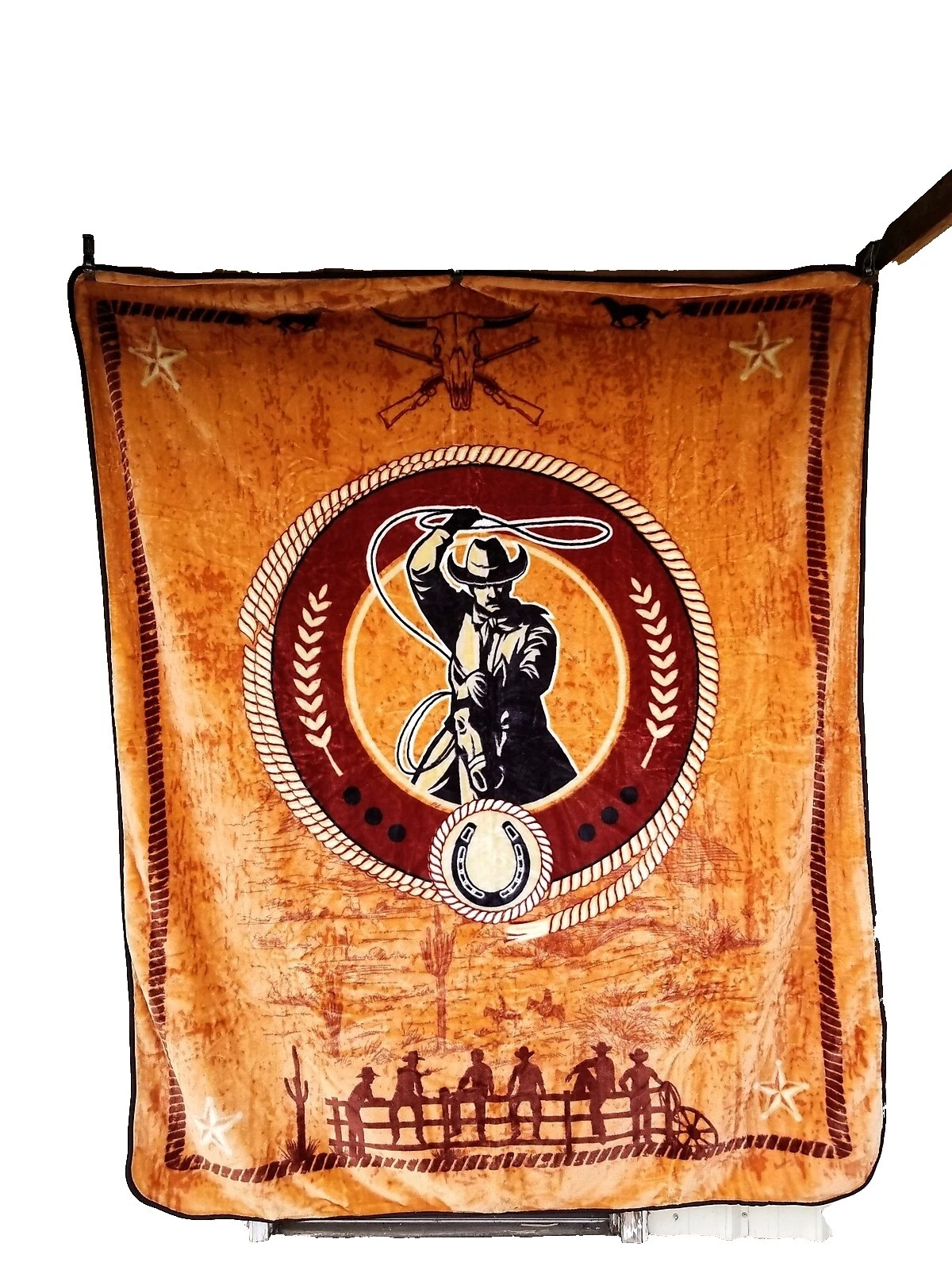 Cobijas y mantas pictórica Marrón Queen