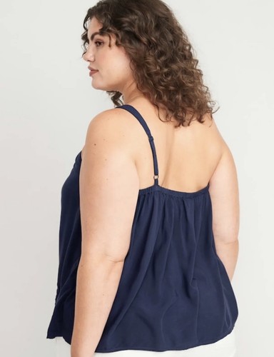 Old Navy Women's Size Medium ~ BLUE Soft Woven One Shoulder Top $34 .. NWT - Picture 8 of 9