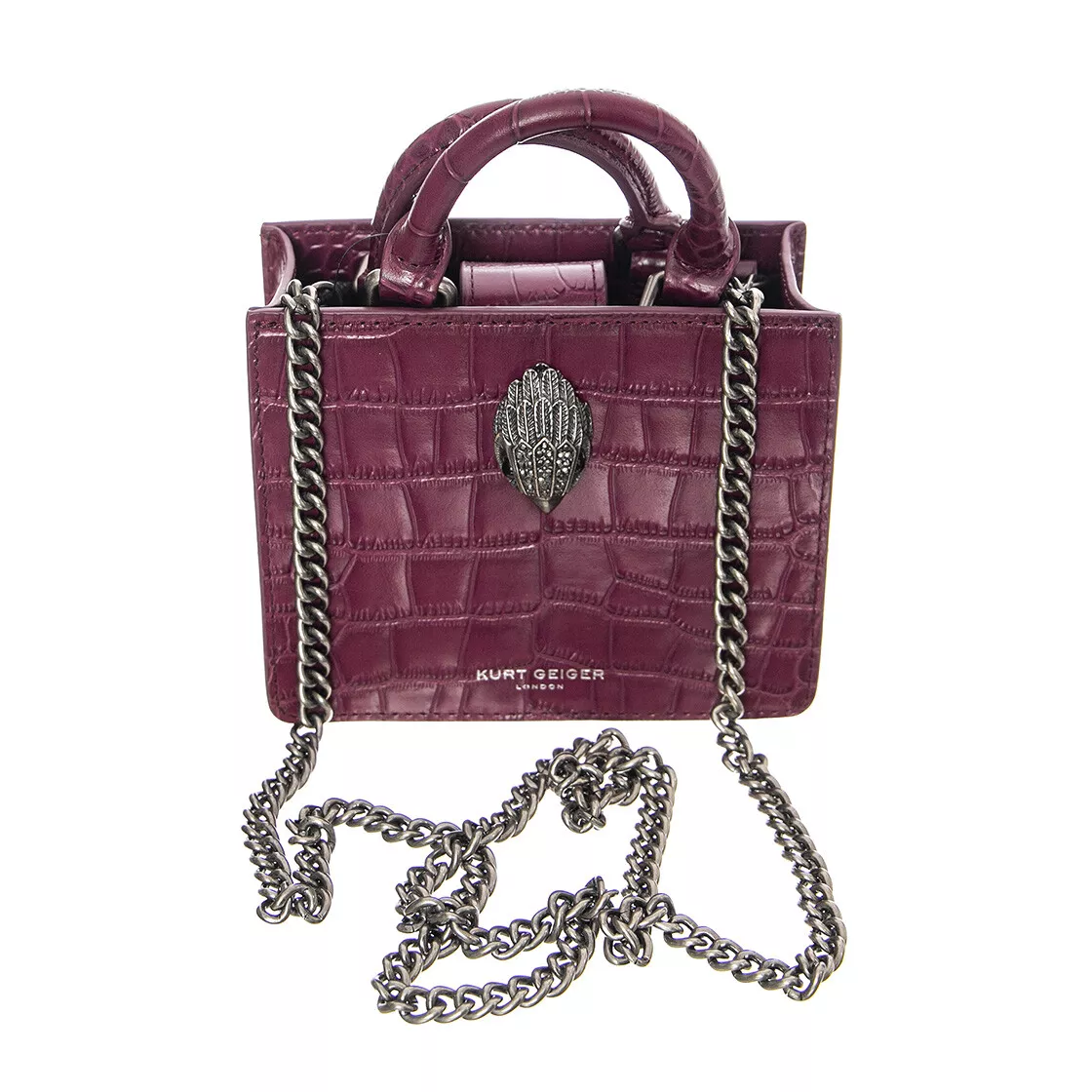 KURT GEIGER Shoredicth Micro Tote - Shoulder Bag Leather Burgundy/Wine C