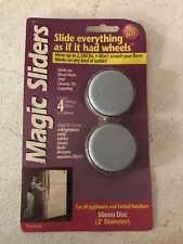 Magic Sliders 50mm/2" Sliding Discs w/Adhesive, 4Pk- New Old Stock, Ships Free