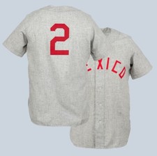 Retro 1964 Mexico City Road Baseball Jersey Custom Name Gray Top Stitched