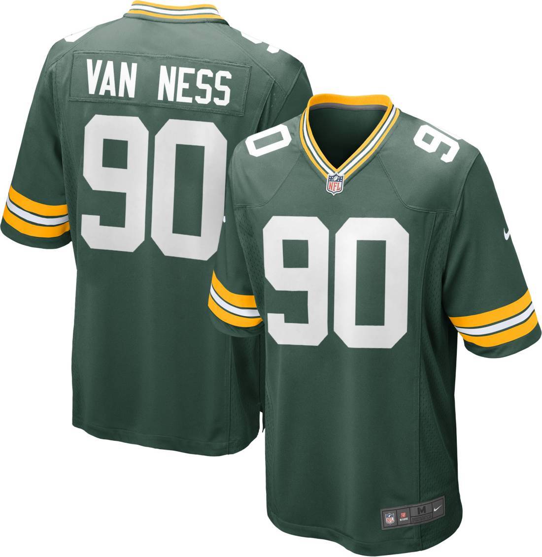 Green Bay Packers Lukas Van Ness #90 Nike Green 2025 Official NFL
