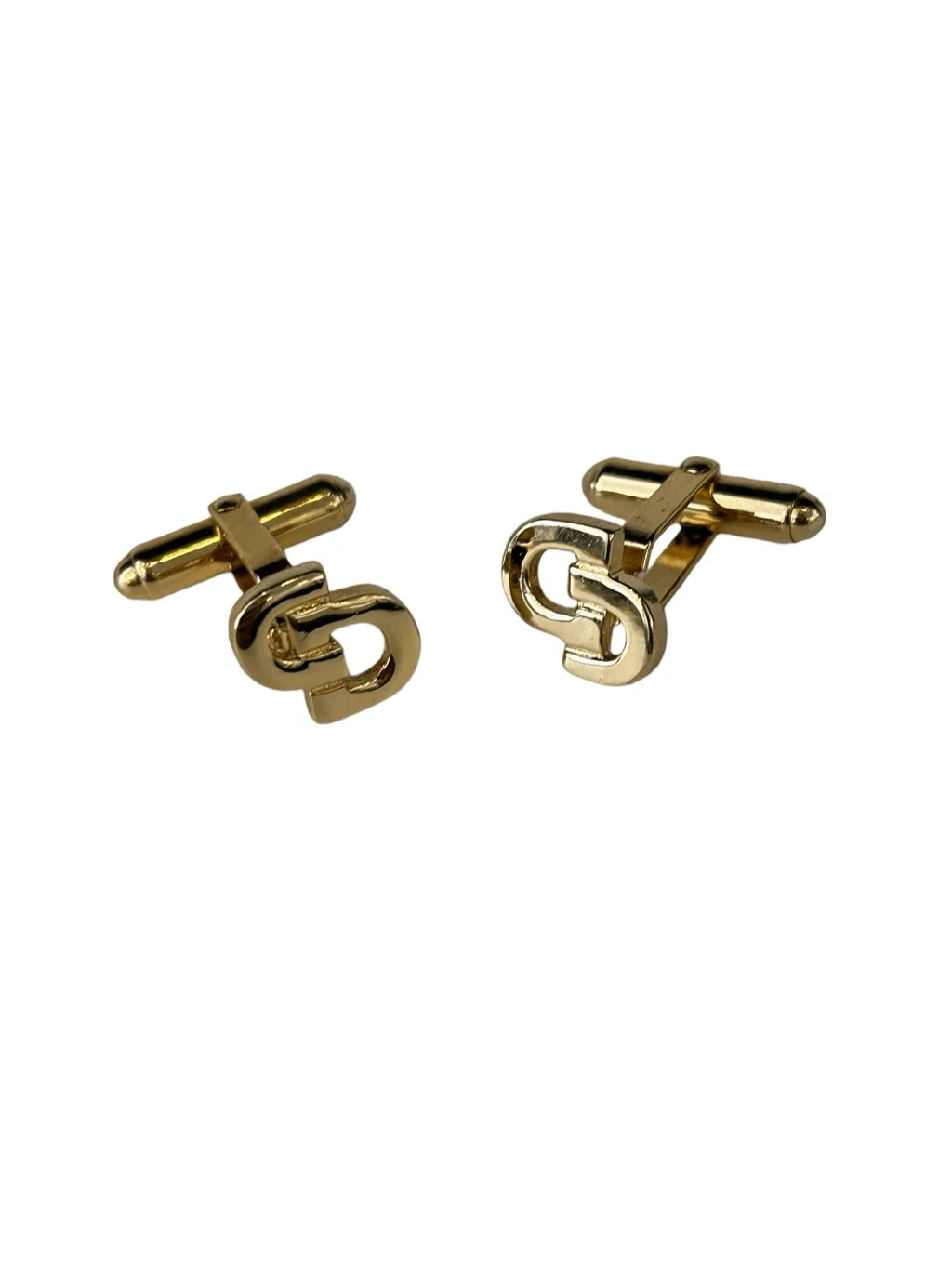 Boutons de manchette design CD Christian Dior ton or collection de bijoux mode hommes