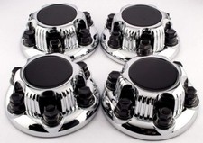 4 Chrome Chevy Silverado 1500 Tahoe 6 Lug Center Caps For 16 17 Steel Rims.