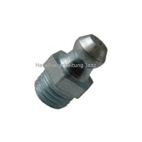 10 Stück Fettnippel Schmiernippel M6 x 1 mm gerade Form A (H1) DIN71412 verzinkt - Bild 1 von 6