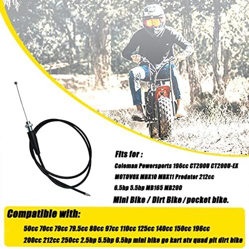 Câble D'accélérateur HOLATO 50" Noir - Pour Moteur Predator 212cc, Coleman CT100U/CT200U