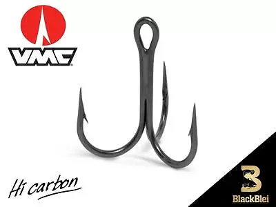 VMC Drillinge 8650 BK schwarz, 1 x Stark, für Stinger und Vorfächer (1203)