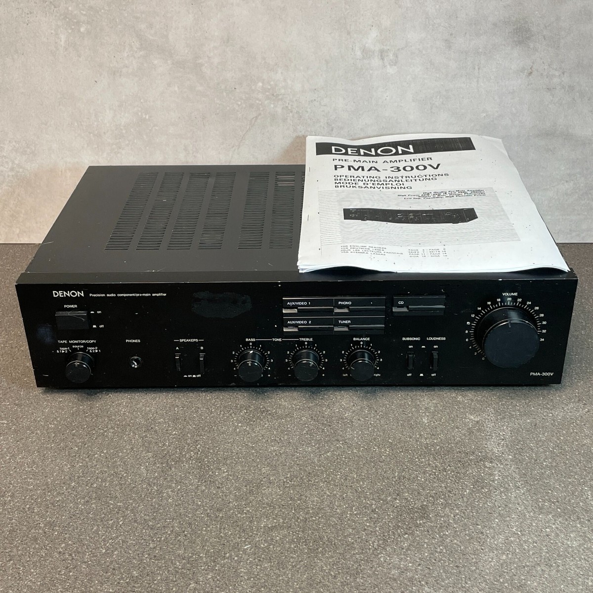 Denon PMA-300V Amplifier Separate Phono Aux CD Tape Tuner