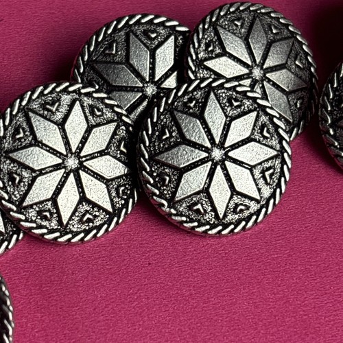 Vintage Pewter Buttons~ 13/16” 8 Tinn-Per EXCELLENT QUALITY!❄️ - Picture 4 of 5